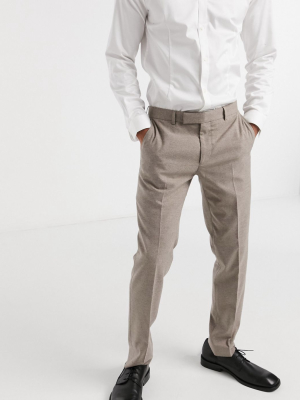 Moss London Suit Pants With Stretch In Light Brown