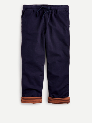 Boys' Lined Stretch Chino Pull-on Pant