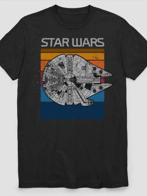 Men's Star Wars Millennium Falcon Short Sleeve Graphic T-shirt - Black