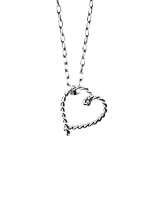 Tiny Rope Heart Necklace