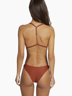 Byron High Cut Bikini Bottom - Ginger Orange