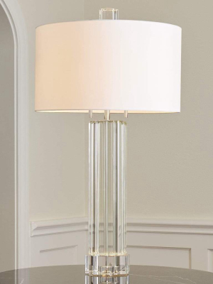 Global Views Fluted Crystal Column Table Lamp