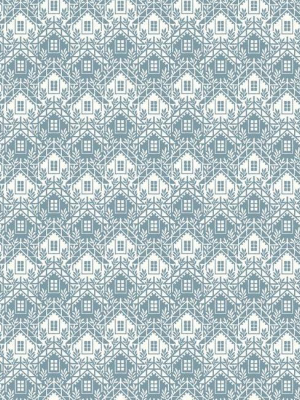 Chalet Wallpaper In Blue And Ivory From The Norlander Collection By York Wallcoverings