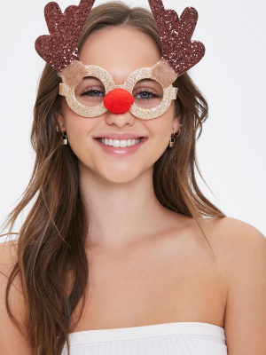 Reindeer Pom Pom Glasses