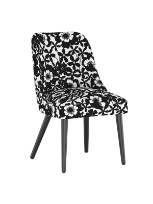 Rounded Back Dining Chair Shadow Poppy Black - Cloth & Company