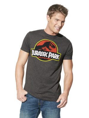 Men's Jurassic Park Short Sleeve Graphic T-shirt Charcoal Heather