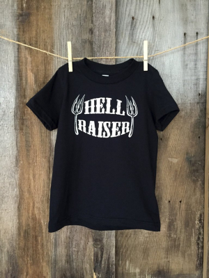 Bandit Kid "hell Raiser" Tee Blk/white