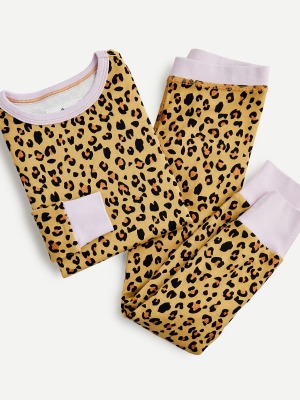 Girls' Long-sleeve Pajama Set In Elephant Print