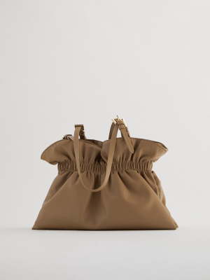 Ruched Bucket Bag