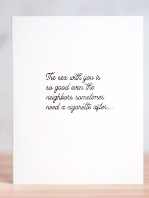 The Sex With You...  Love Card
