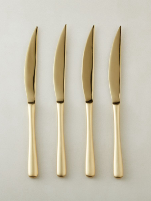 Sizzle Gold Steak Knives Set Of 4