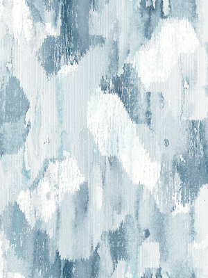 Mahi Blue Abstract Wallpaper From The Scott Living Ii Collection By Brewster Home Fashions