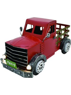 Transpac Metal 18 In. Red Christmas Truck