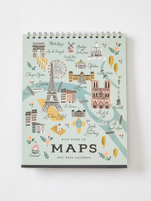 Rifle Paper Co. City Maps 2021 Desk Calendar