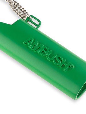 Ambush Logo Lighter Case Necklace L - Green