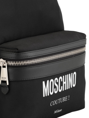 Moschino Couture Logo Print Backpack