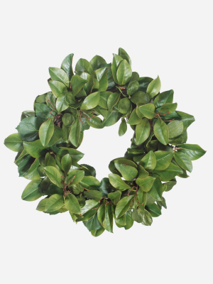 Magnolia Leaf Twig Wreath, 30