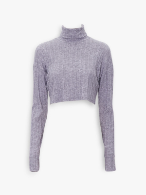 Ribbed Turtleneck Top