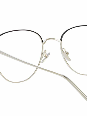 The Raif | Square Optical Frame In White Gold (c25)