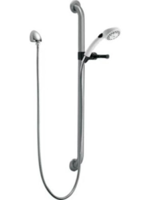 Delta Faucet Rpw336hdf Delta Rpw336hdf 2.5 Gpm Single Function Hand Shower With Grab Bar And Elbow