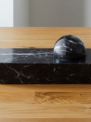 Marble Paperweight And Catchall