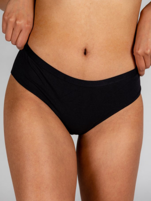 Threat Level Midnight | Solid Black Modal Cheeky Underwear