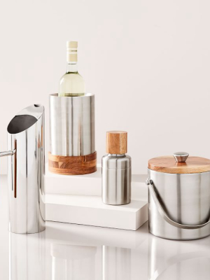 Nickel & Wood Barware