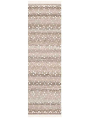 Natural Kilim Natural/ivory Runner Rug