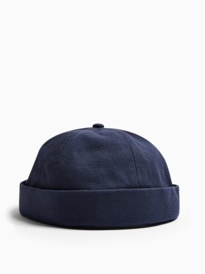 Navy Canvas Docker Hat