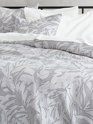 Palm Grey Linen Bedding