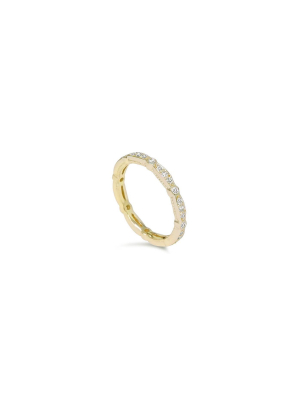 Pompeii3 3/8ct Diamond Stackable Wedding Eternity Ring 14k Yellow Gold