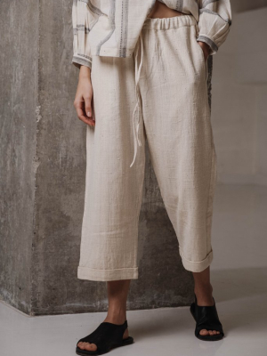 Off-white Organic Barrel-fit Pants