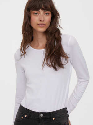 Long-sleeved Jersey Top