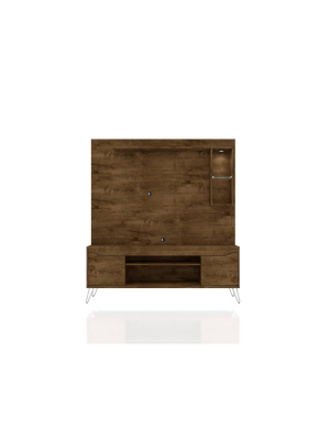 55" Baxter Freestanding Entertainment Center Rustic Brown - Manhattan Comfort