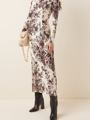 Floral-print Stretch-jersey Maxi Dress