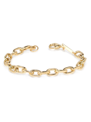 Men's 14k Gold Xxl Square Oval Link Chain Bracelet