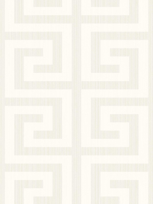 Greek Key Wallpaper In Pearl And Cream From The Essential Textures Collection By Seabrook Wallcoverings