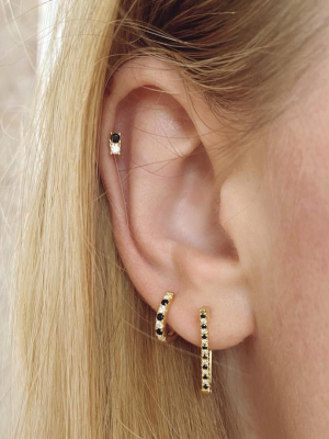 Debussy Checker Hoop Earrings