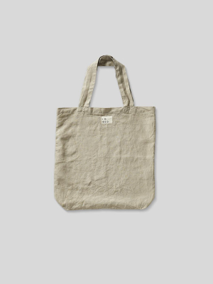 100% Linen Market Bag In Natural