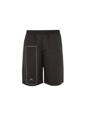 A-cold-wall Rectangle Print Nylon Shorts Black