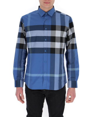 Burberry Check Stretch Poplin Shirt