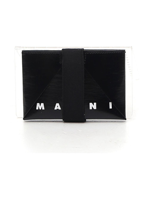 Marni Origami Logo Print Card Case