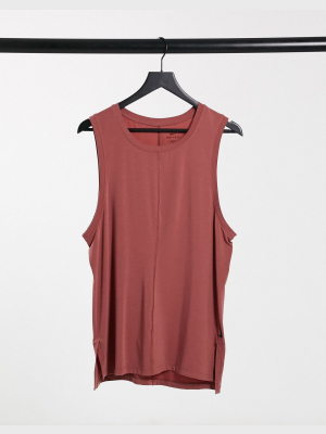 Nike Yoga Dry Tank In Red