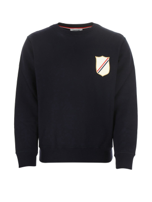 Thom Browne Crest Patch Crewneck Sweatshirt