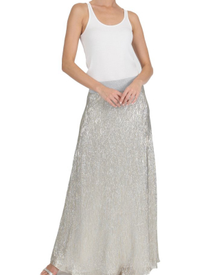 Metallic Lamé Sweep Skirt