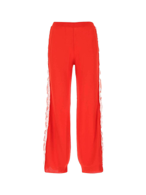 Stella Mccartney Contrast Monogram Stripe Detail Knit Pants