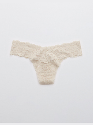 Aerie Animal Lace Thong Underwear