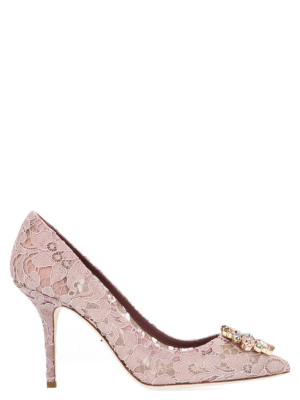 Dolce & Gabbana Taormina Lace Embellished Pumps