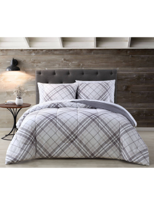 Khalvin Plaid Comforter Set - Geneva Home Fashion