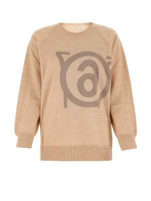 Mm6 Maison Margiela Logo Intarsia Sweater